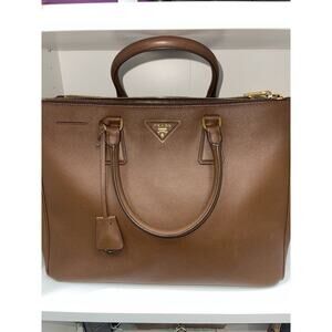 Prada Brown Saffiano Lux Leather Tote Bag